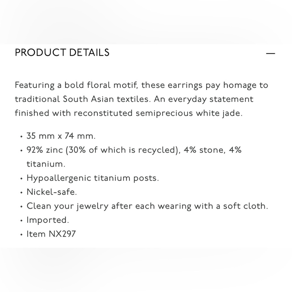 Madewell Semiprecious Floral Chintz Chandelier Earrings, Blue and Gold - Picture 5 of 5